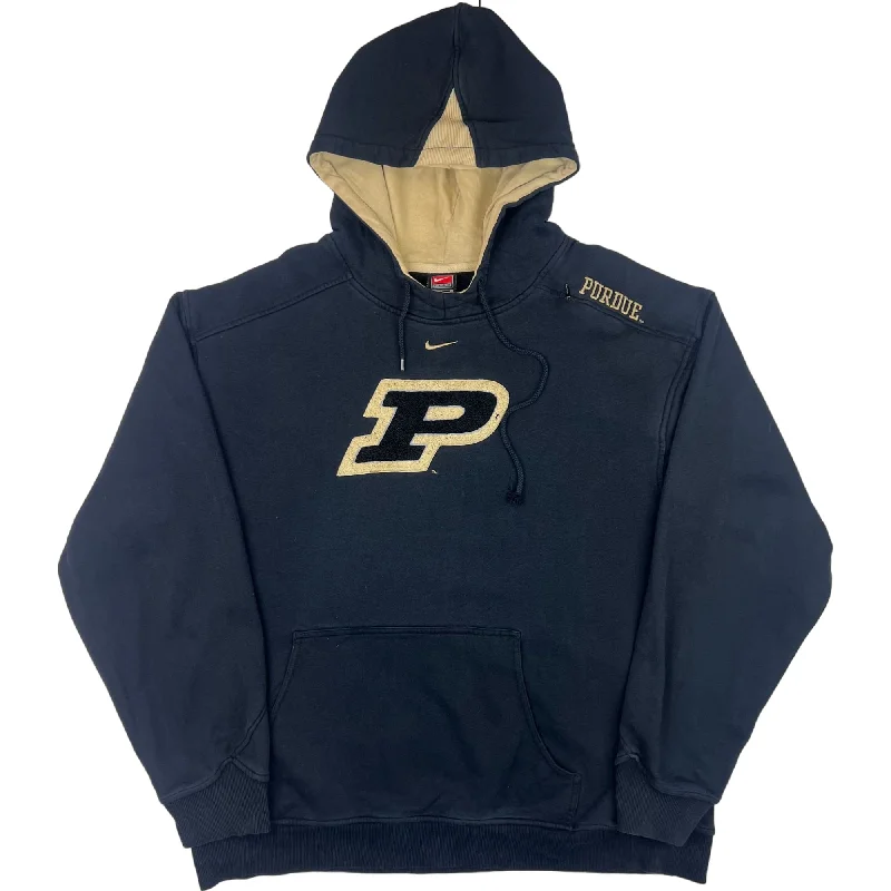Nike 90's Purdue Felt Logo Hooded Sweatshirt Black