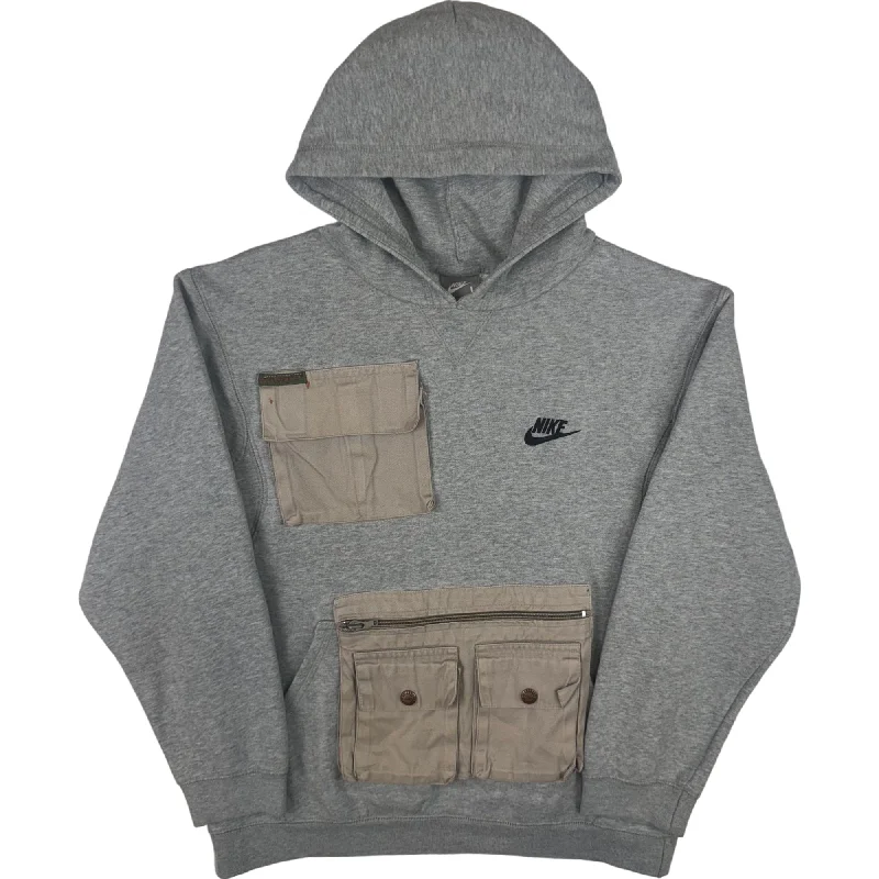 Nike Custom Reworked Tactical Hooded Sweatshirt Grey