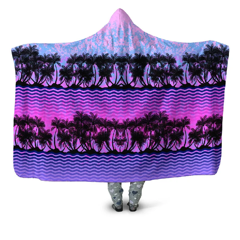 Paradise Palm Trees Hooded Blanket