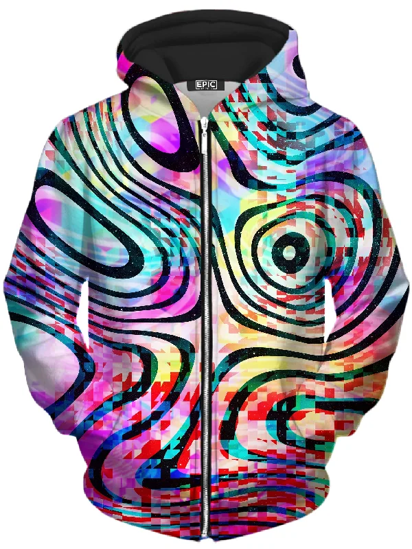 Psytrance Unisex Zip-Up Hoodie