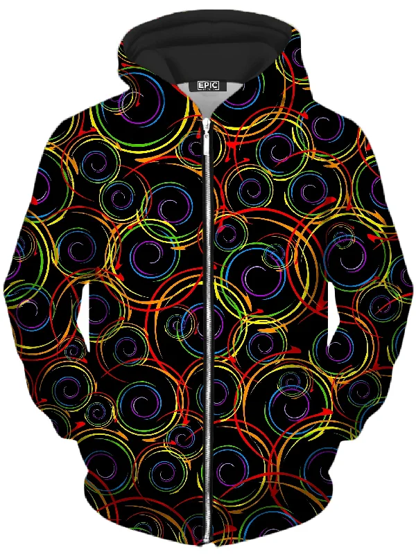 Swirl Abstract Unisex Zip-Up Hoodie