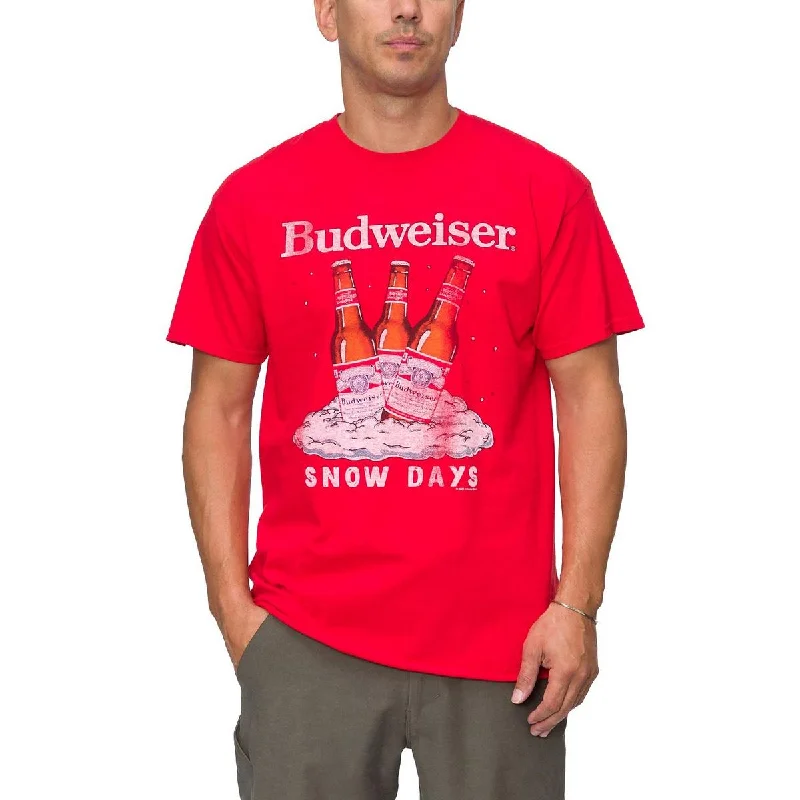 Junk Food Mens Budweiser Cotton Crewneck Graphic T-Shirt